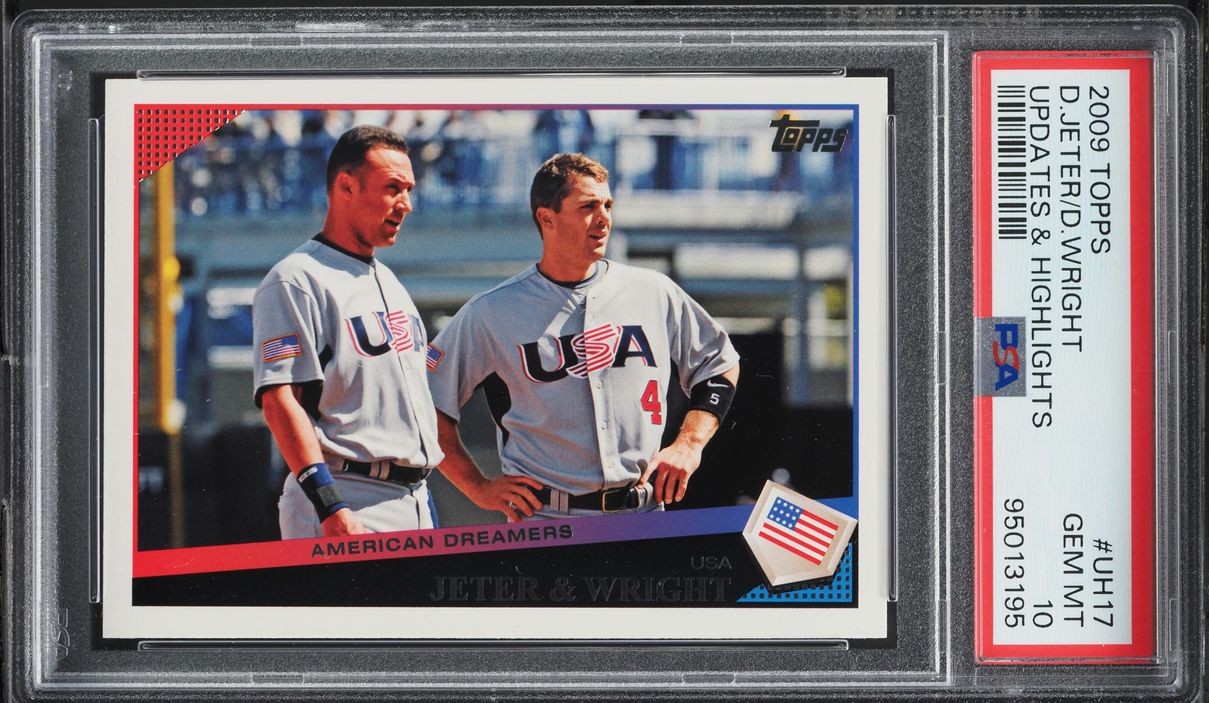 2009 Topps Updates & Highlights Derek Jeter & David Wright #UH17 PSA 10 GEM MINT