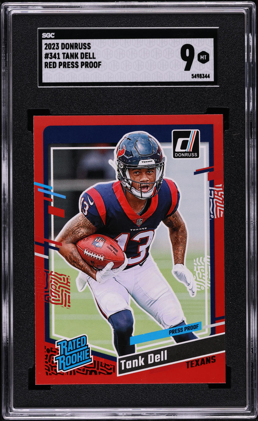 2023 Donruss Red Press Proof Tank Dell ROOKIE #341 SGC 9 MINT
