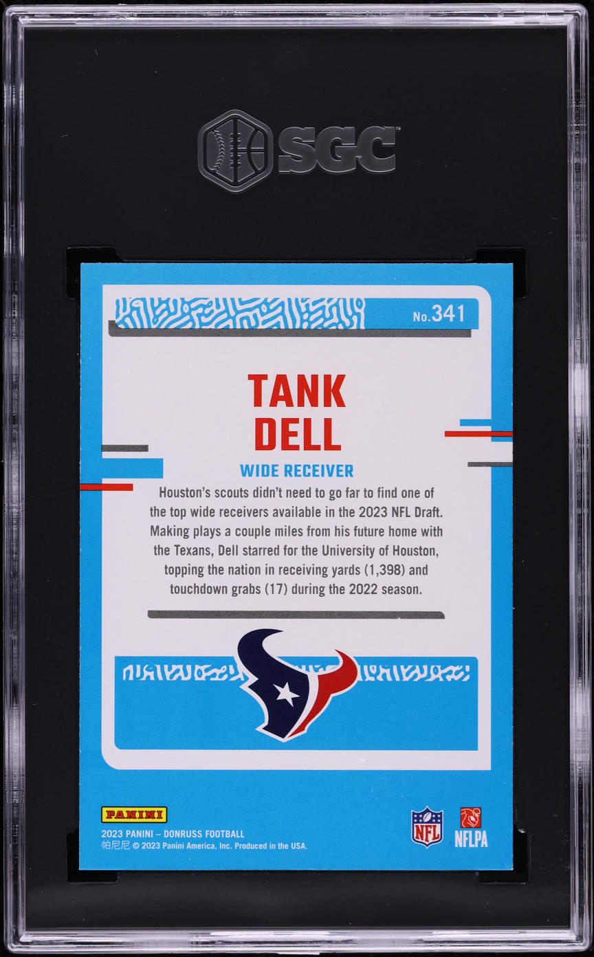 2023 Donruss Red Press Proof Tank Dell ROOKIE #341 SGC 9 MINT