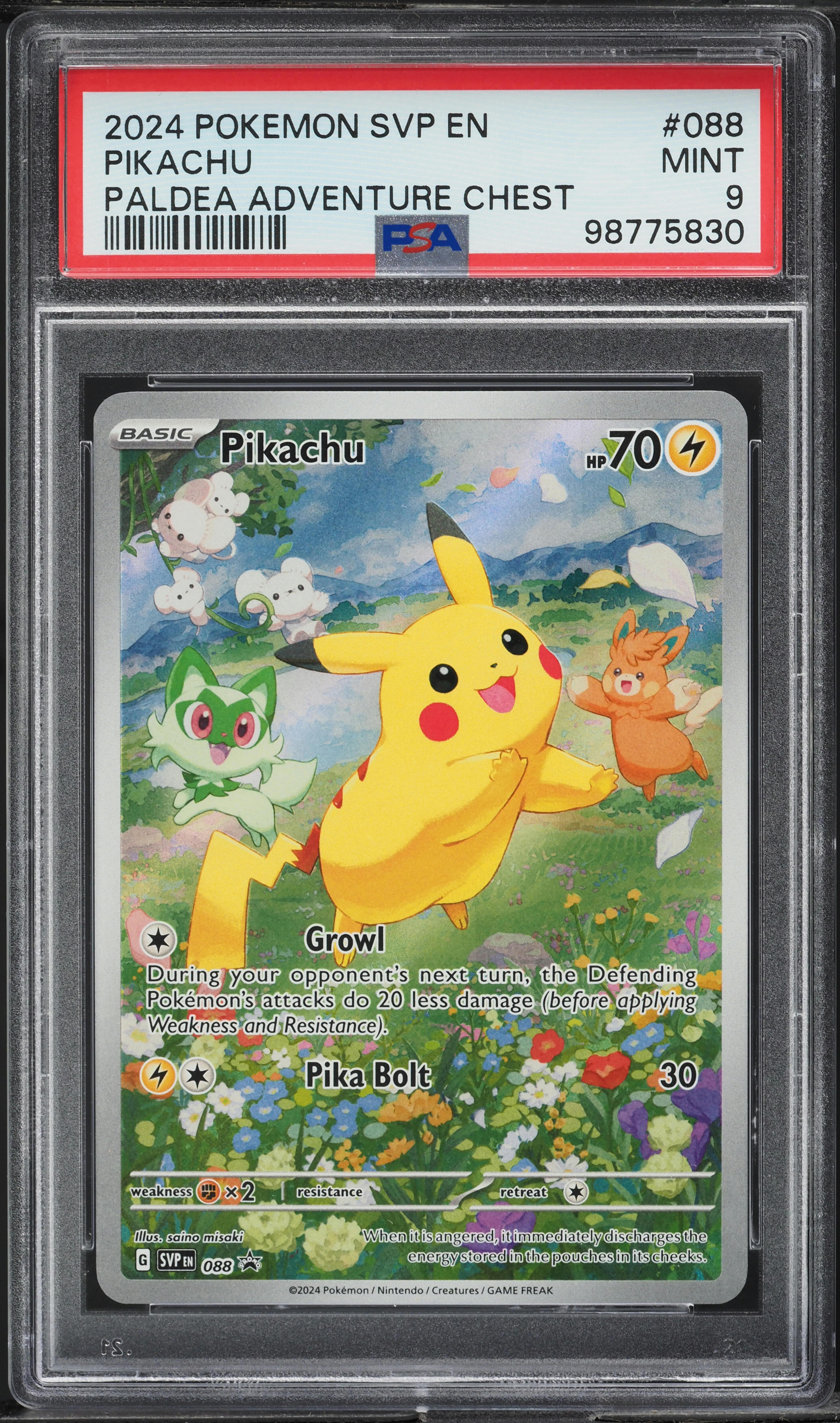 2024 Pokemon SV Black Star Promo Paldea Adventure Chest Pikachu