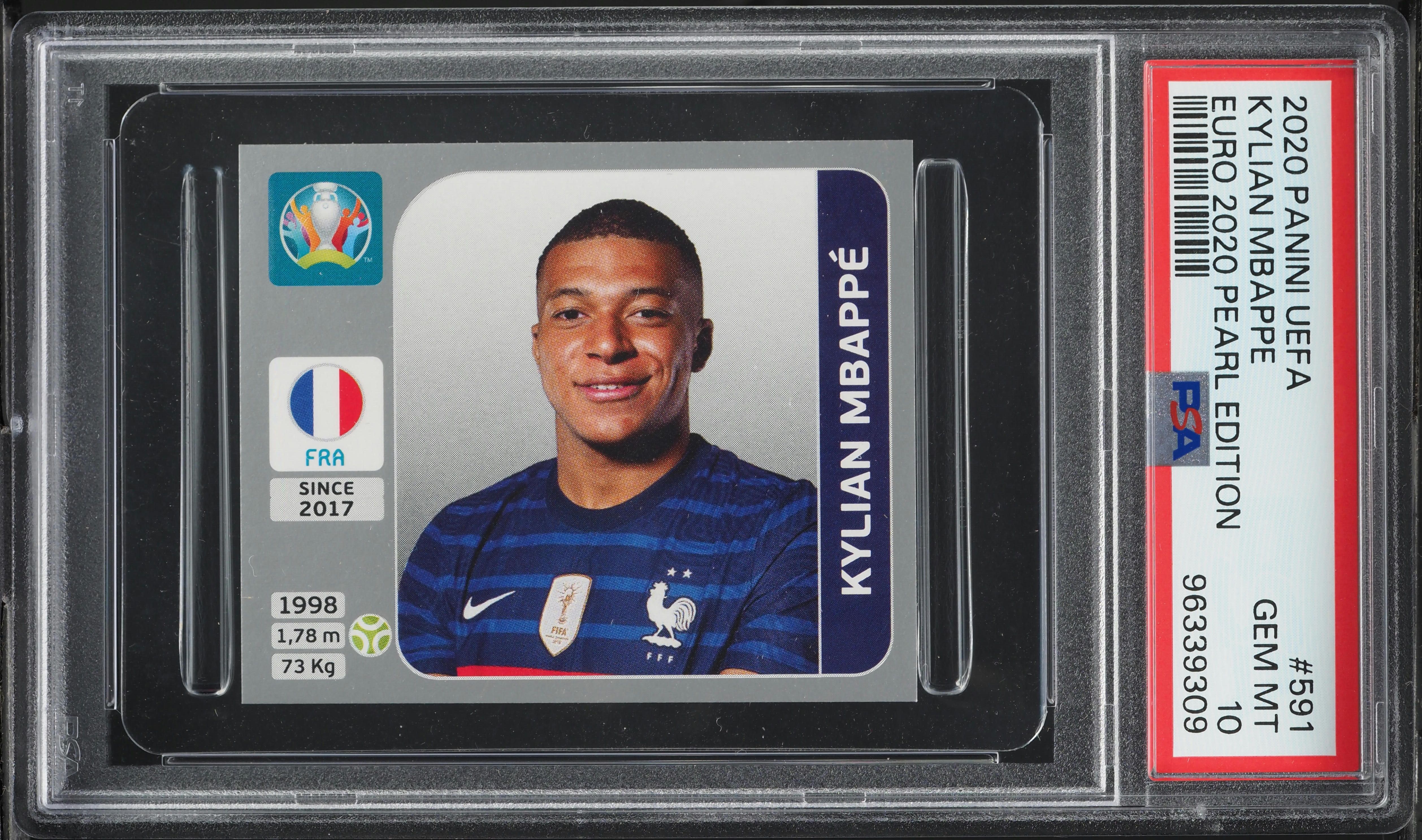 2020 Panini UEFA Euro Pearl Edition Kylian Mbappe #591 PSA 10 GEM