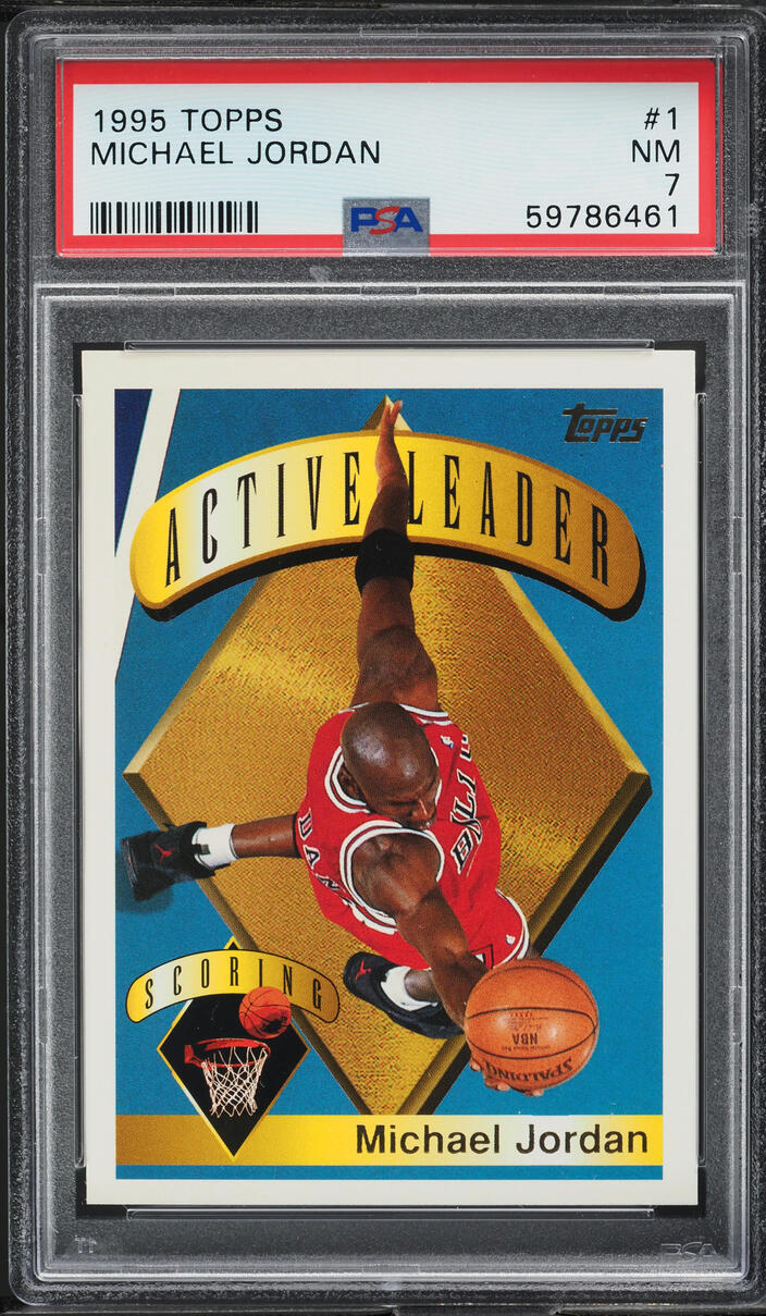 1995 Topps Basketball Michael Jordan #1 PSA 7 NRMT