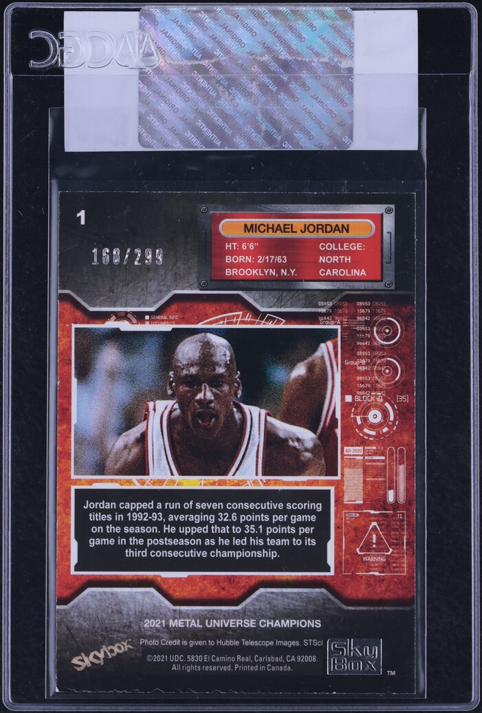 2021 Metal Universe Champions Silver Dots Michael Jordan /299 #1