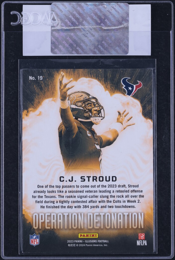 2023 Panini Illusions Operation Detonation C.J. Stroud ROOKIE #19 CGC AUTH
