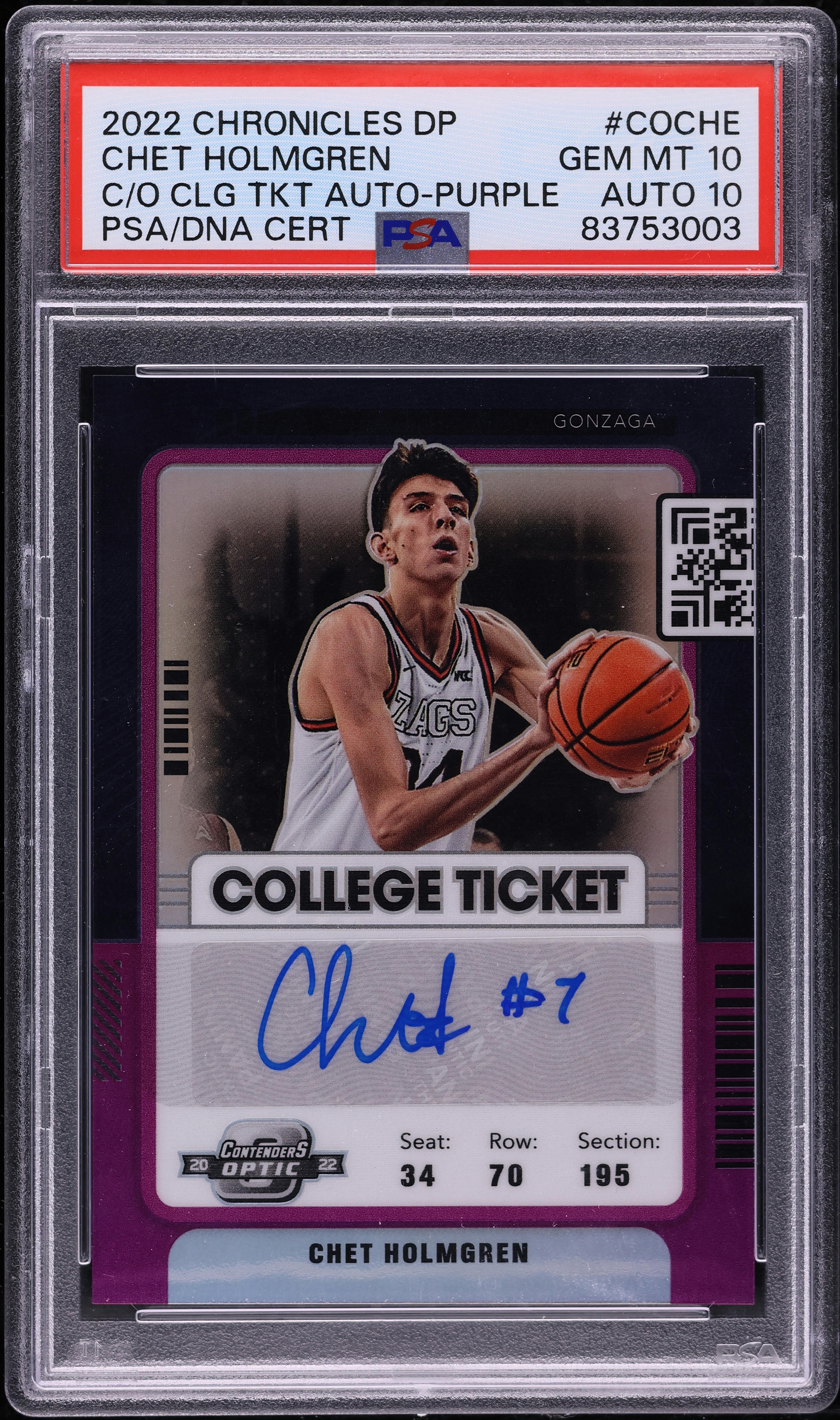 スポーツ選手 Chet Holmgren /25 RC AUTO スポーツ選手 Chet Holmgren /25 RC AUTO スポーツ選手 Chet Holmgren