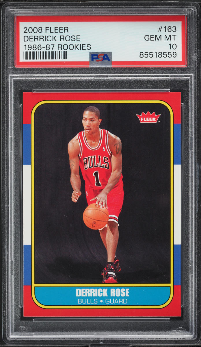 2008 Fleer '86 Rookies Derrick Rose ROOKIE #86R-163 PSA 10 GEM MINT