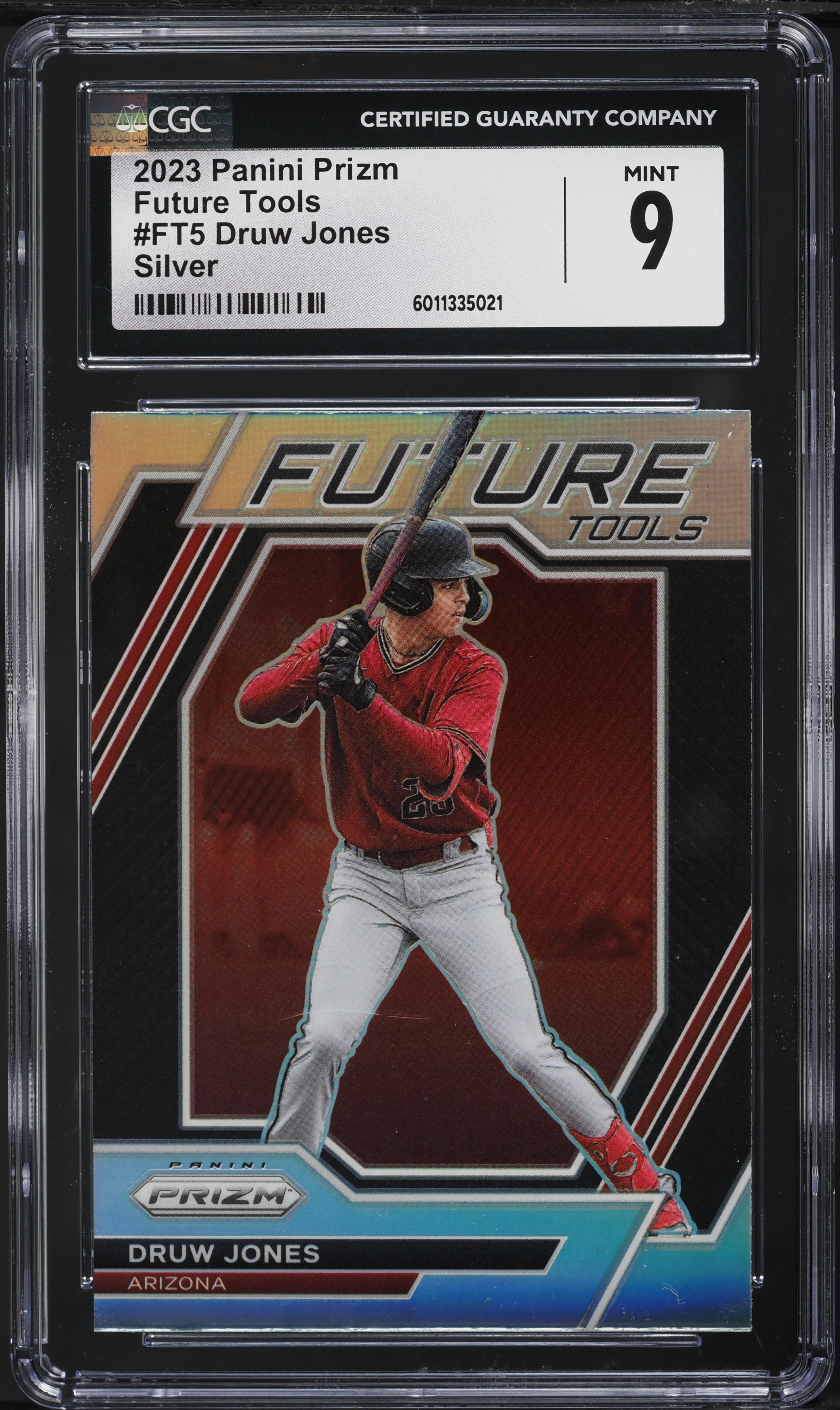 2023 Panini Prizm Future Tools Silver Druw Jones ROOKIE #FT5 CGC 9