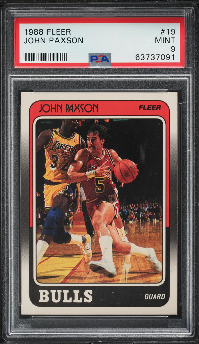 1988 Fleer Basketball John Paxson #19 PSA 9 MINT