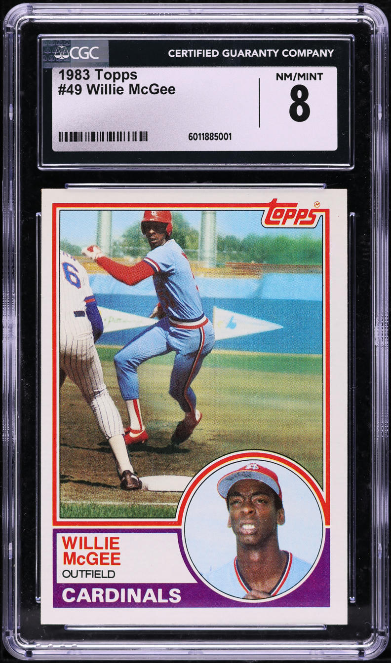 1983 Topps Willie McGee ROOKIE #49 CGC 8 NM-MT