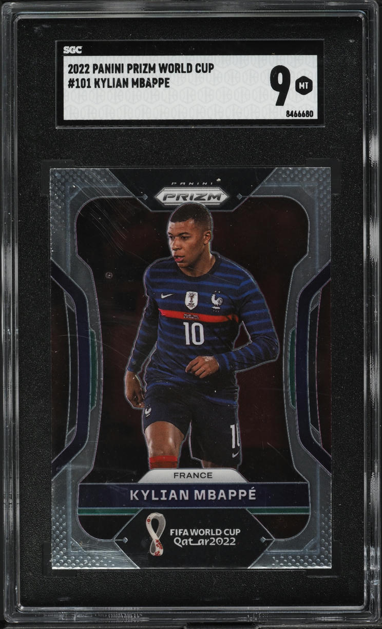 2022 Panini Prizm World Cup Kylian Mbappe #101 SGC 9 MINT