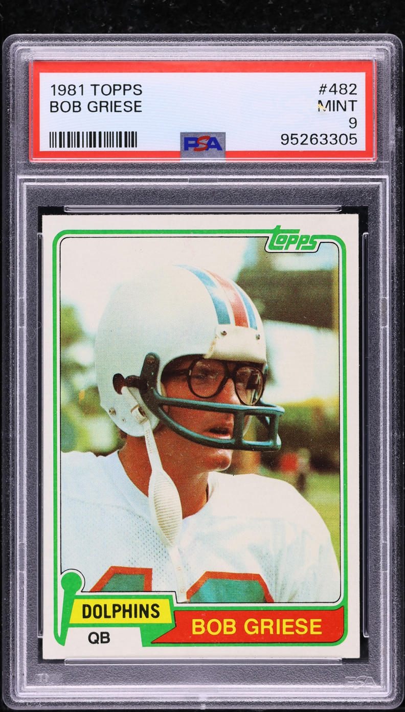 1981 Topps Football Bob Griese #482 PSA 9 MINT