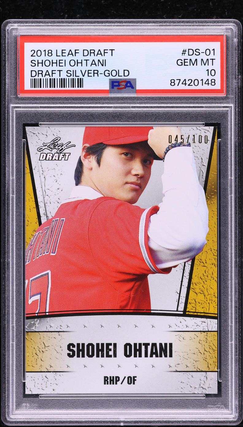 2018 Leaf Draft Silver Gold Shohei Ohtani ROOKIE /100 #DS-01 PSA 10 GEM MINT