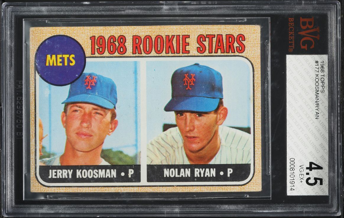 1968 Topps Nolan Ryan ROOKIE #177 BVG 4.5 VGEX+