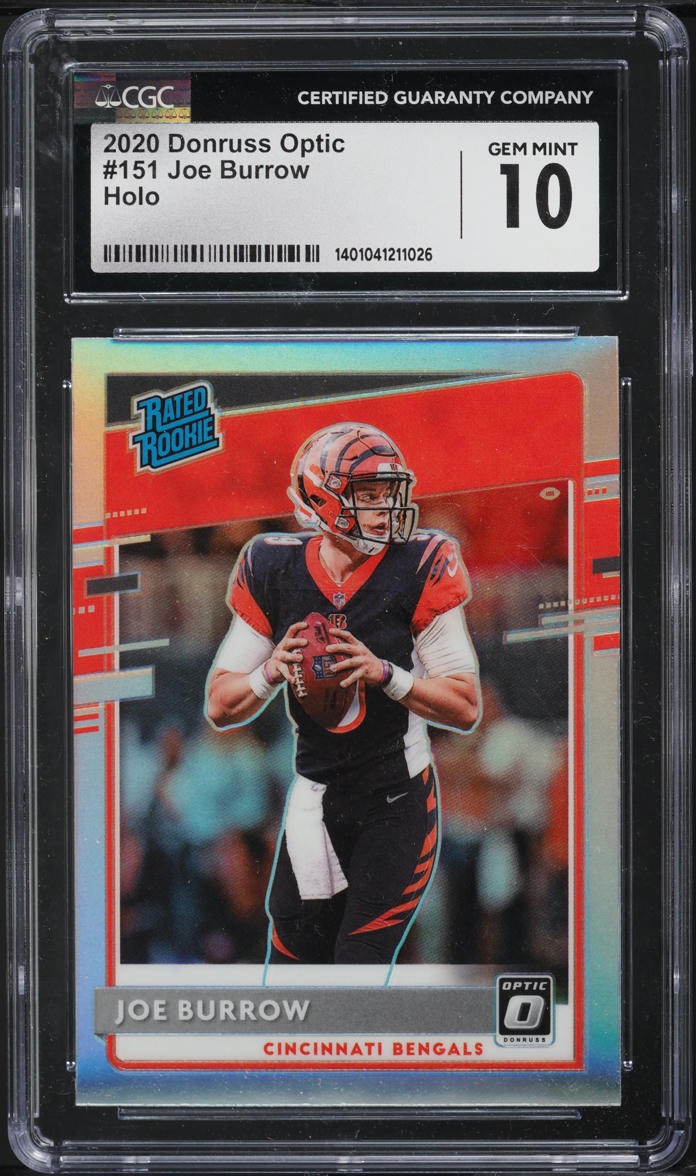 2020 Donruss Optic Holo Joe Burrow ROOKIE #151 CGC 10 GEM MINT