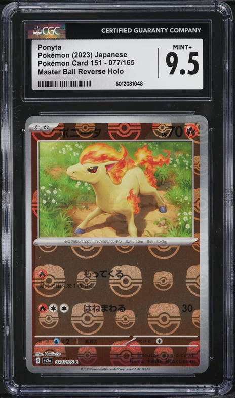 2023 Pokemon Japanese SV 151 Master Ball Reverse Holo Ponyta #77 CGC 9.5 MINT+
