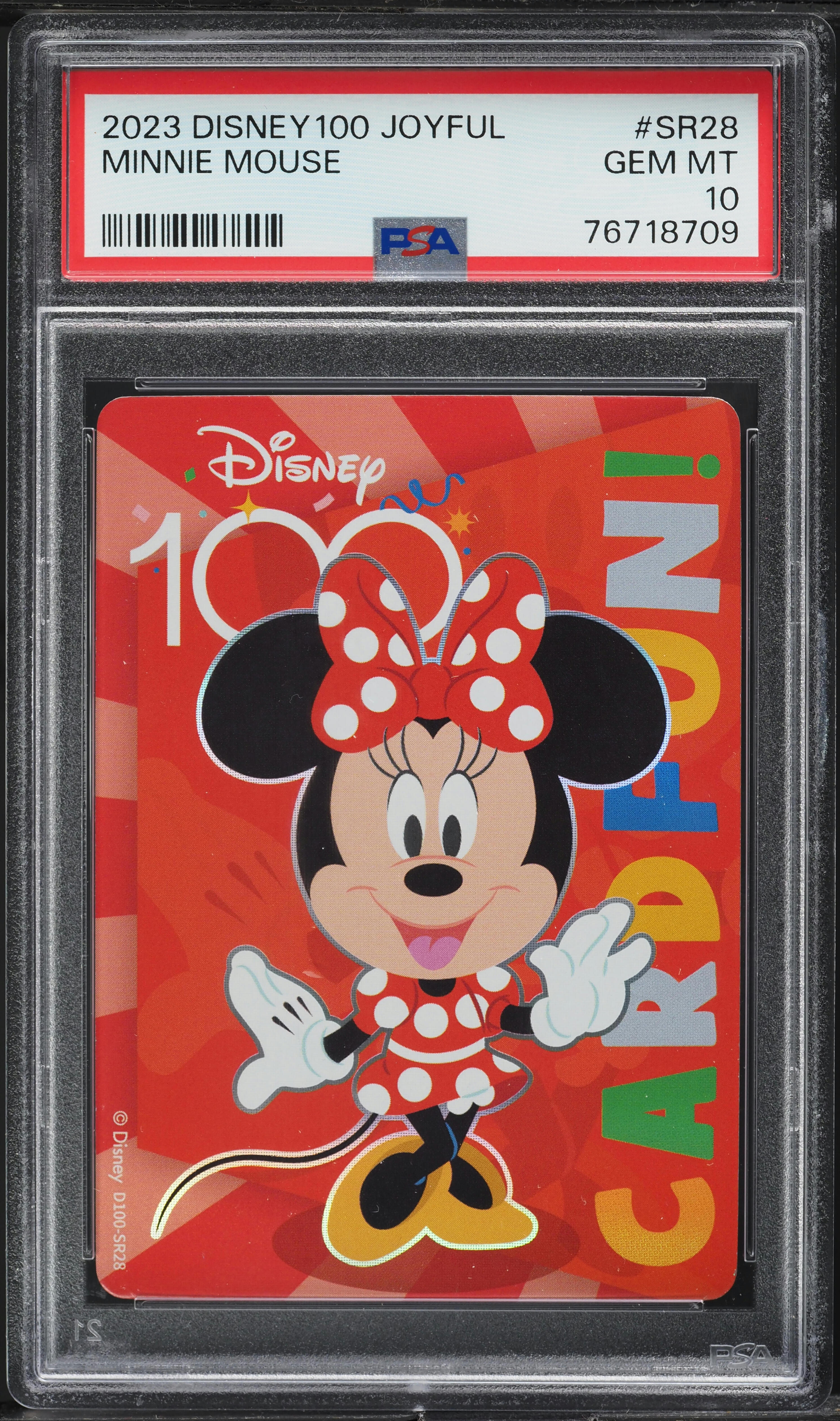 2023 Card.Fun Disney100 Joyful Minnie Mouse #D100-SR28 PSA 10 GEM