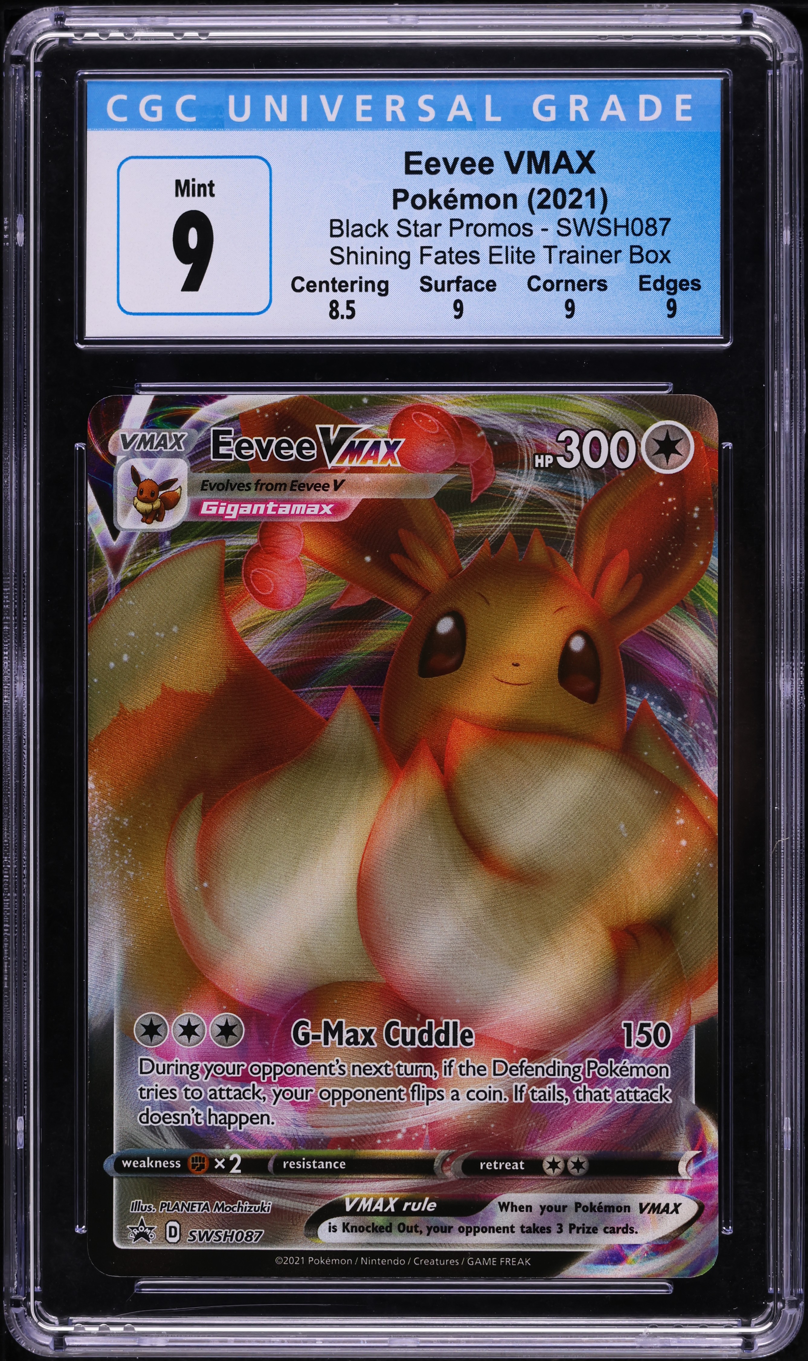2021 Pokemon SWSH Black Star Promo Shining Fates Eevee VMAX #87