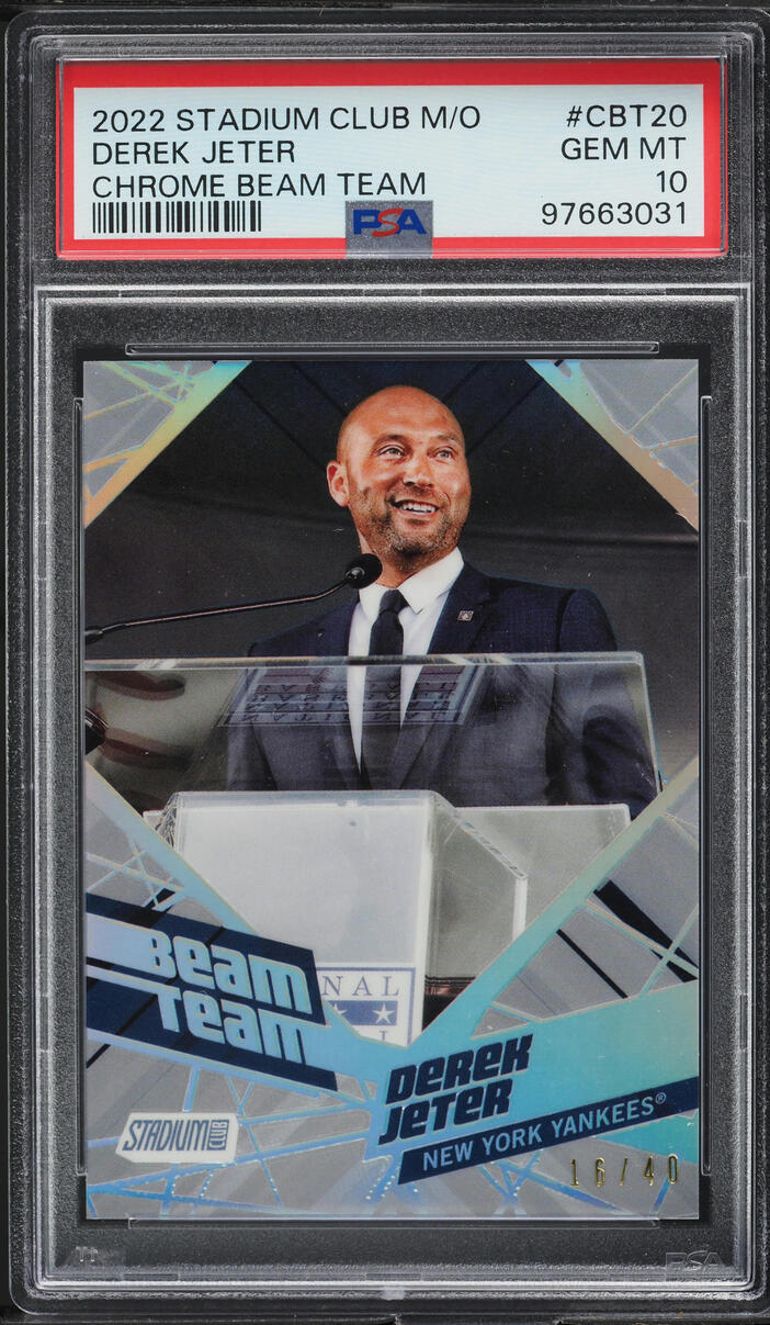 2022 Stadium Club Chrome Members Only Beam Team Derek Jeter /40 #CBT20 PSA 10 GEM