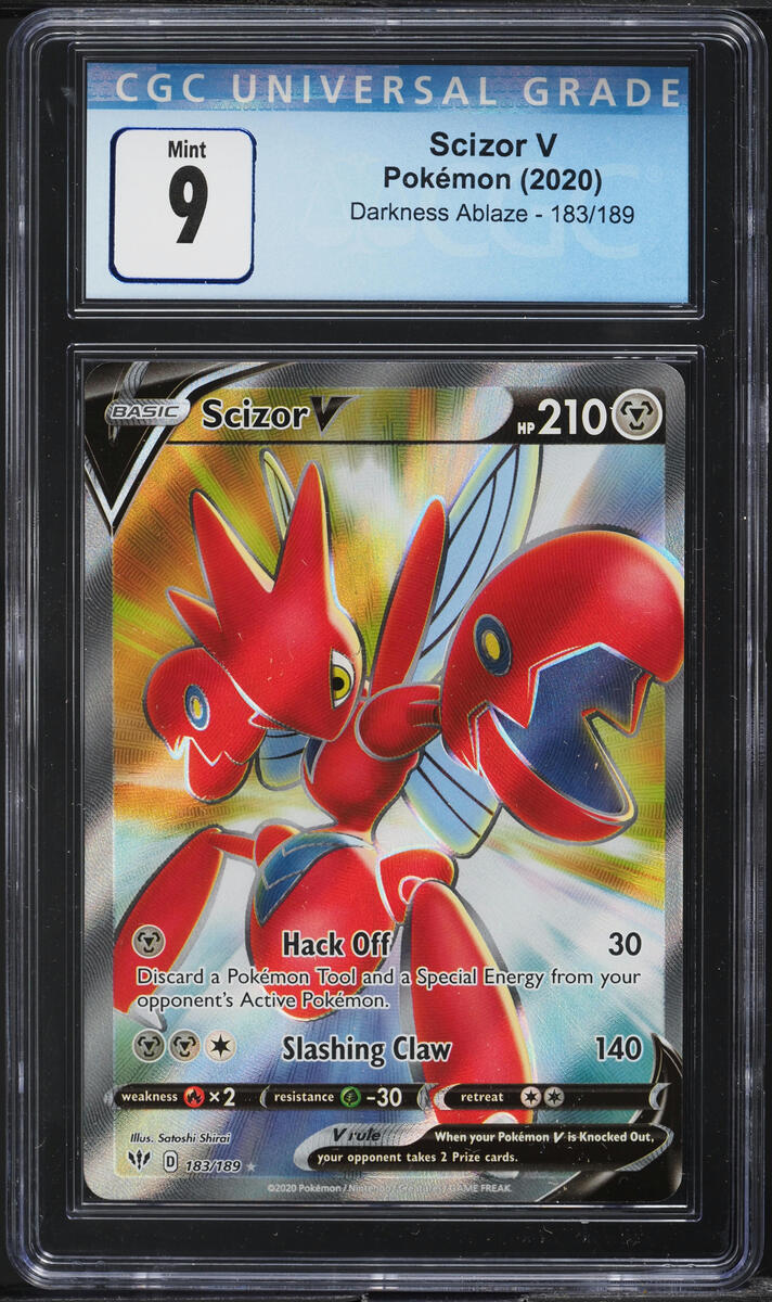 2020 Pokemon SWSH Darkness Ablaze Ultra Rare Holo Scizor V #183