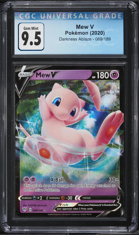 2020 Pokemon SWSH Darkness Ablaze Mew V #69 CGC 9.5 GEM MINT