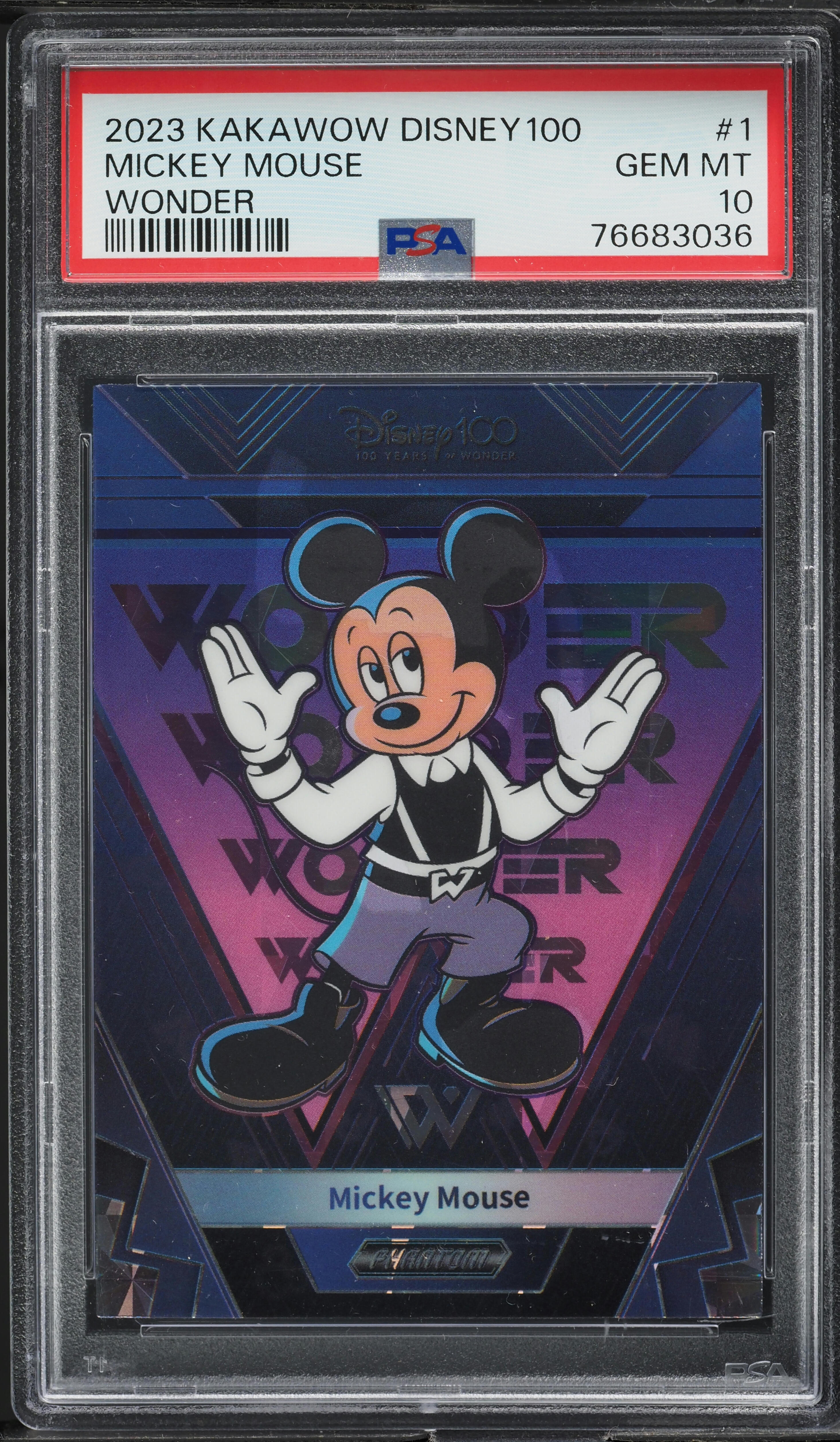 2023 Kakawow Phantom Disney100 Wonder Mickey Mouse /125 #1 PSA 10