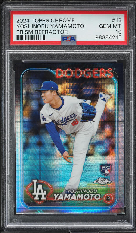 2024 Topps Chrome Prism Refractor Yoshinobu Yamamoto ROOKIE #18