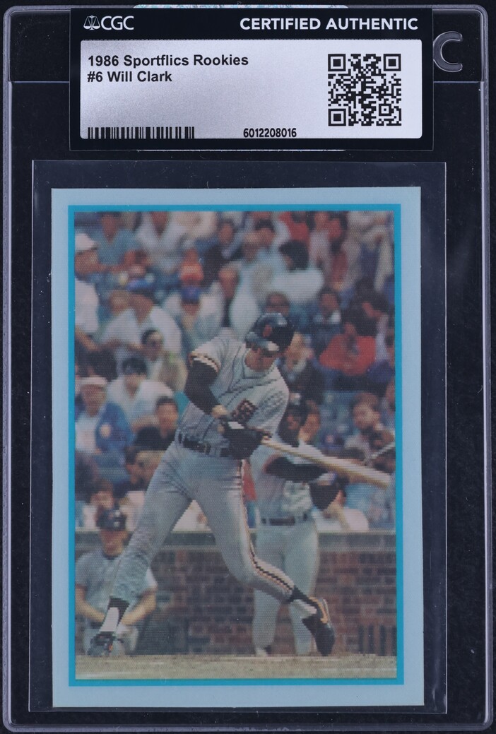 1986 Sportflics Will Clark ROOKIE #6 CGC AUTH