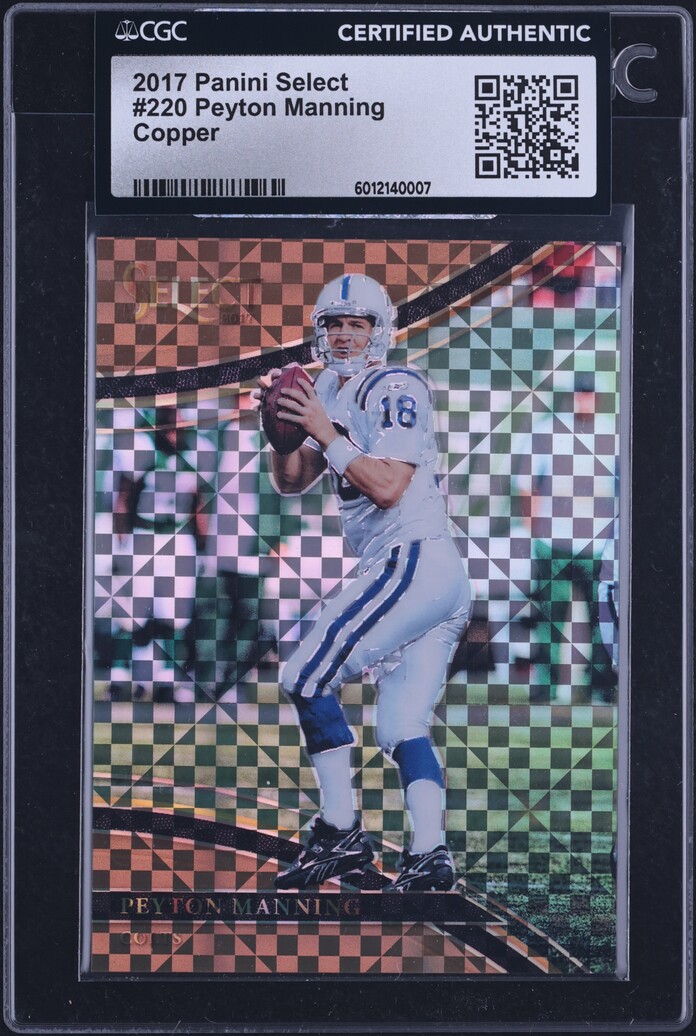 2017 Select Field Level Copper Peyton Manning /75 #220 CGC AUTH