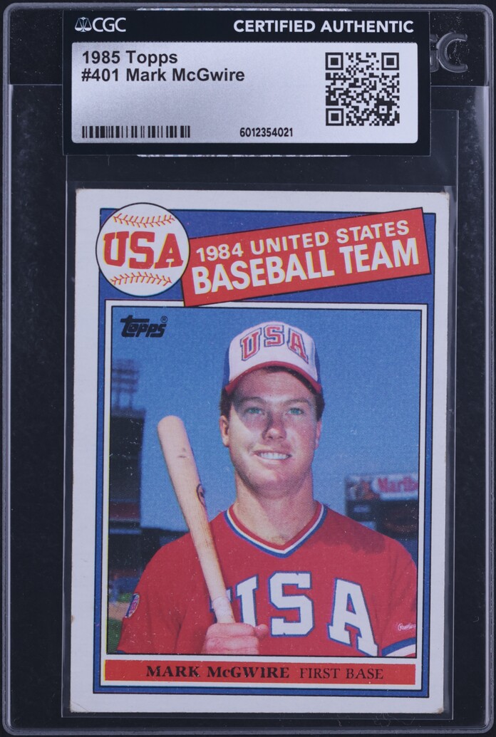1985 Topps Mark McGwire ROOKIE q#401 CGC AUTH