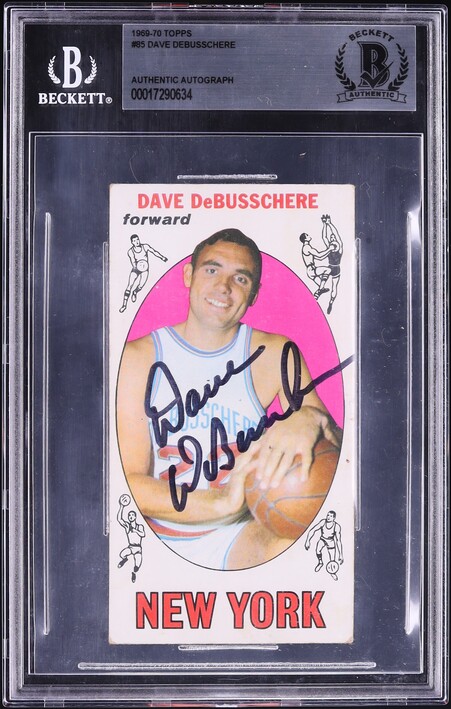 1969 Topps Basketball Dave Debusschere ROOKIE AUTO #85 BGS AUTH