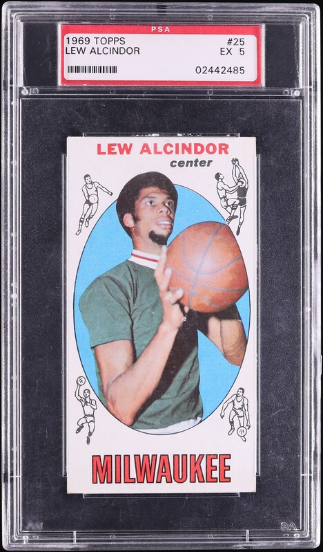 1969 Topps Basketball Lew Alcindor ROOKIE #25 PSA 5 EX