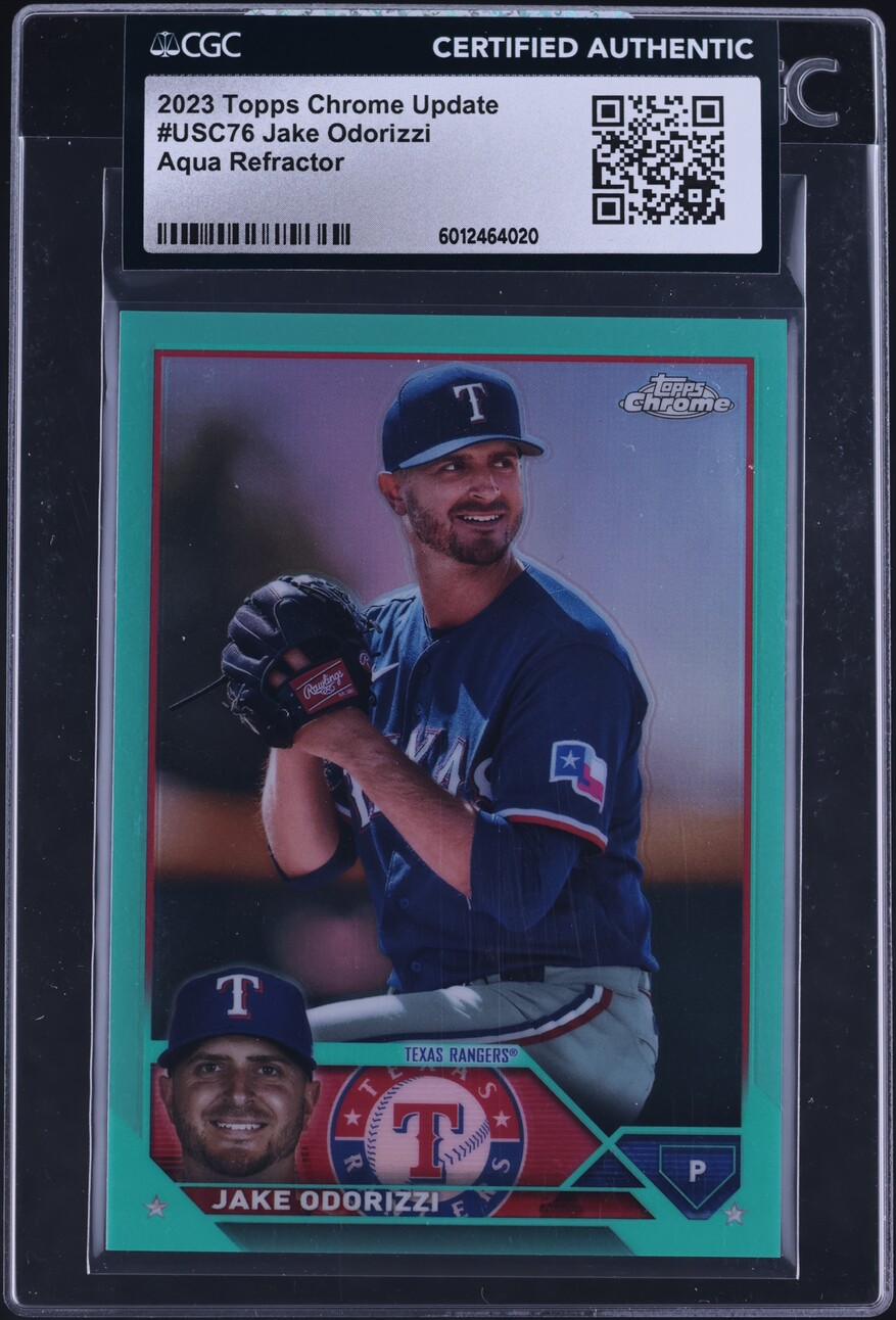 2023 Topps Chrome Update Aqua Refractor Jake Odorizzi /199 #USC76 CGC AUTH