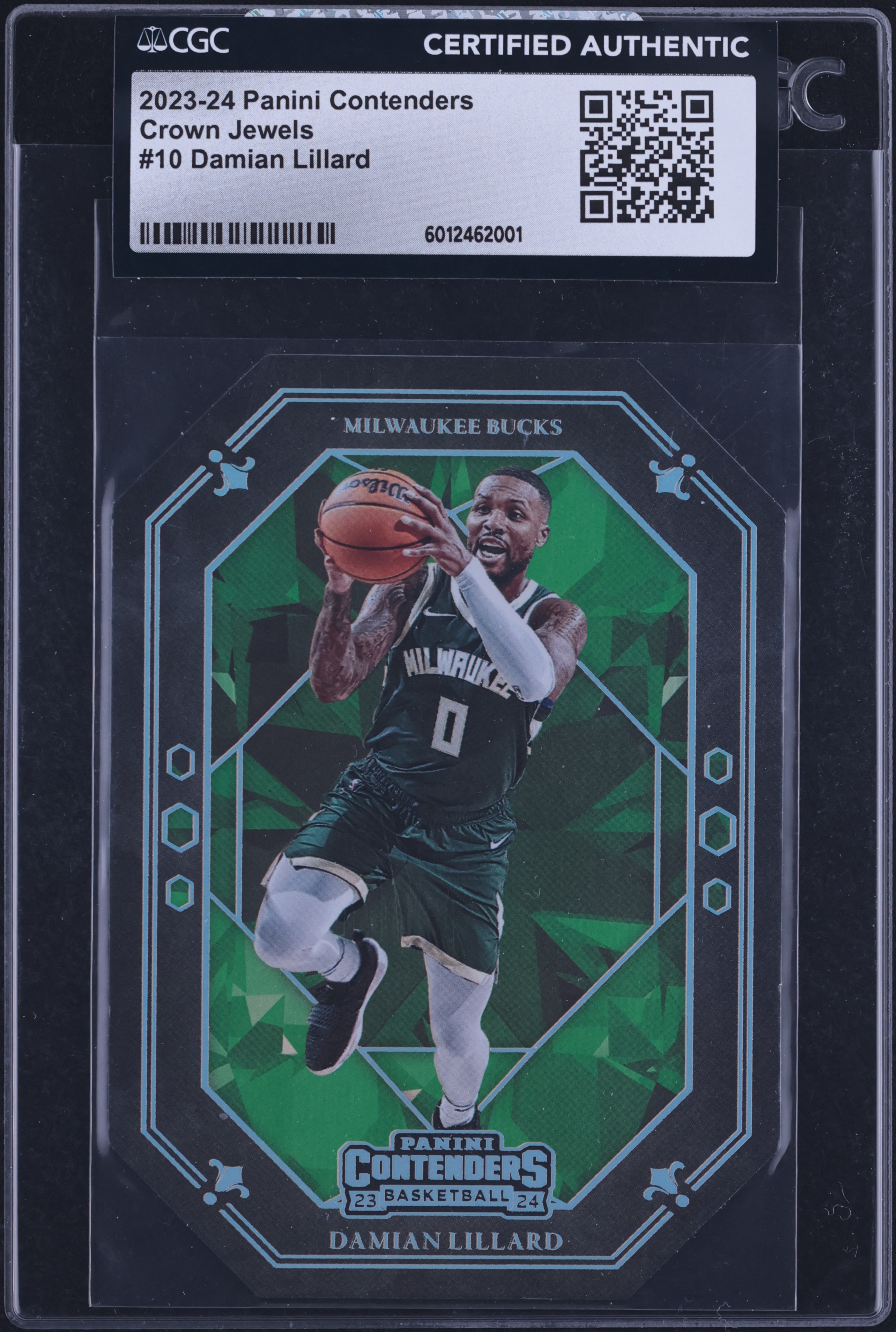 2023 Panini Contenders Crown Jewels Damian Lillard #10 CGC AUTH on