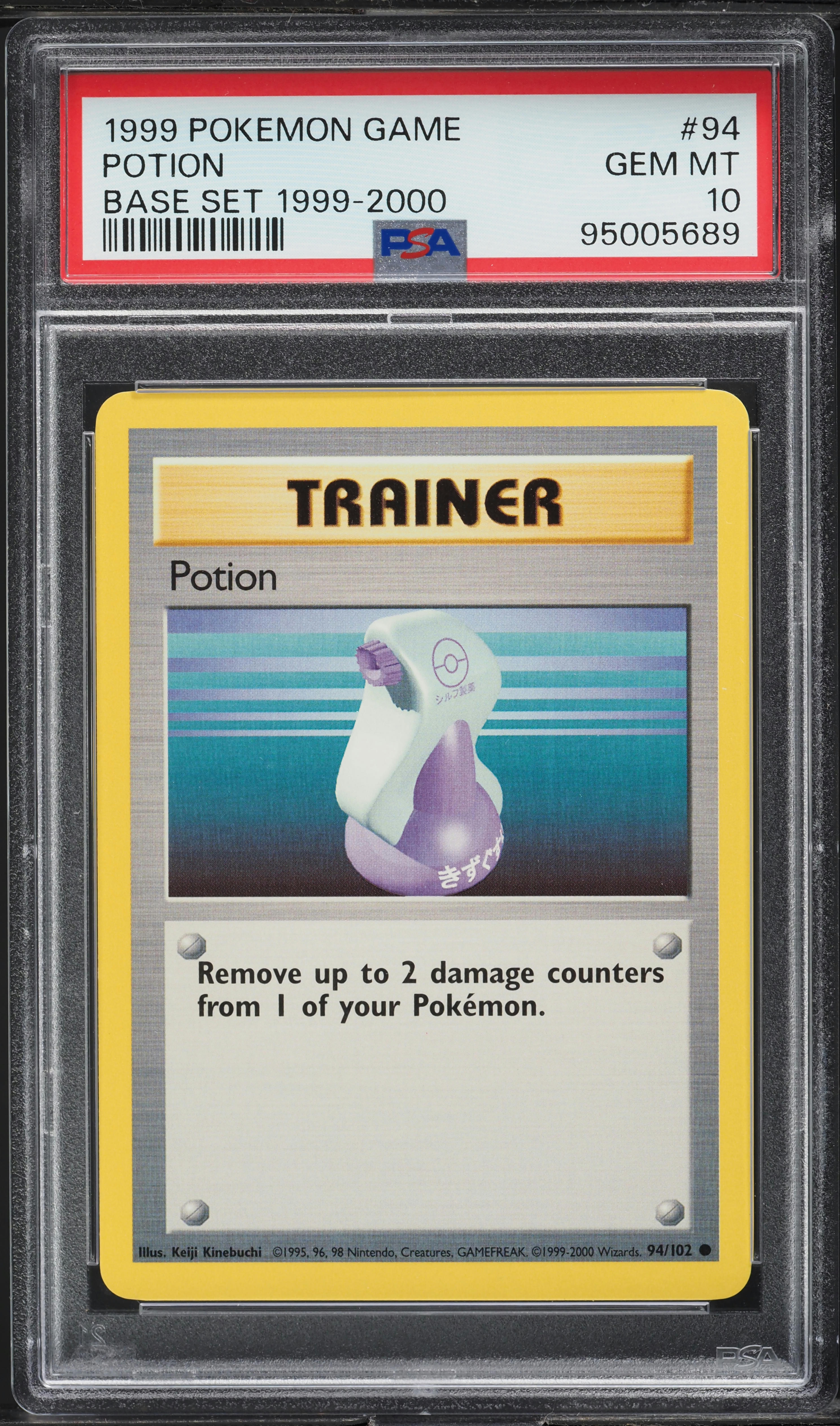 1999-2000 Pokemon Base Set Potion #94 PSA 10 GEM MINT on Fanatics