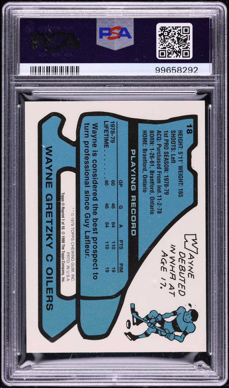 1998 Topps Blast From The Past Wayne Gretzky #1 PSA 6 EXMT
