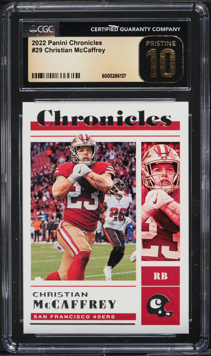 2022 Panini Chronicles Christian McCaffrey #29 CGC 10 PRISTINE