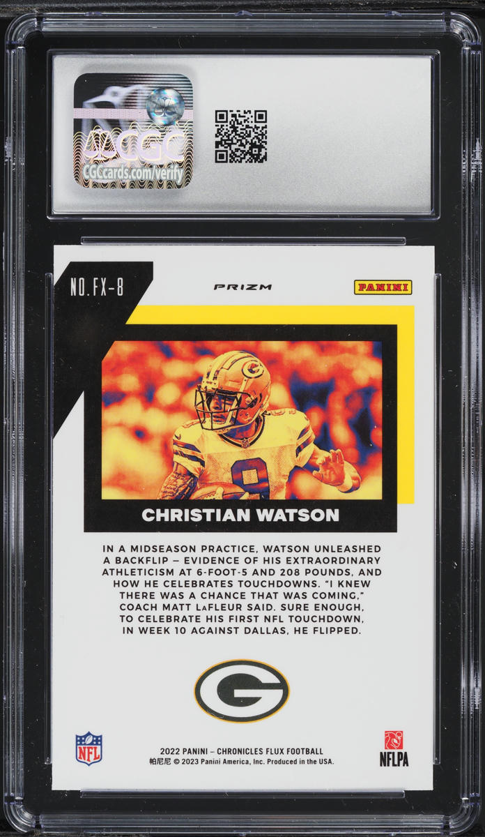 2022 Panini Chronicles Silver Christian Watson ROOKIE #FX-8 CGC 10 GEM MINT