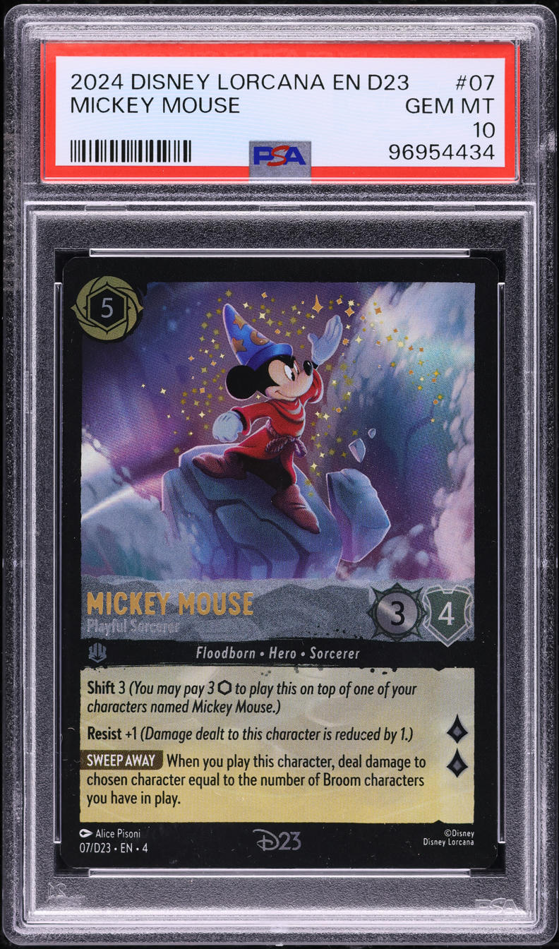 2024 Disney Lorcana D23 Expo Promo Mickey Mouse #07 PSA 10 GEM