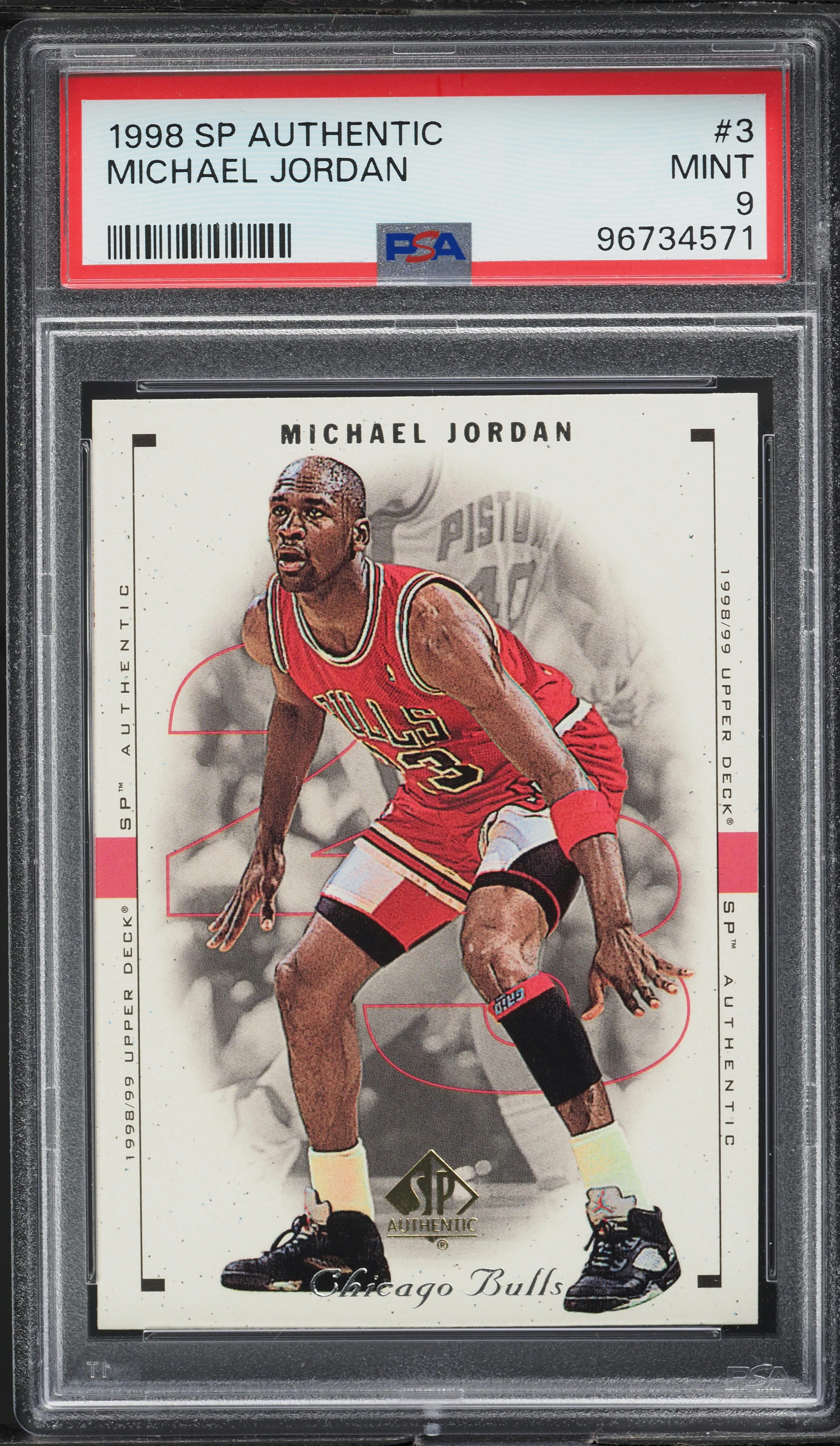 1998 SP Authentic Michael Jordan #3 PSA 9 MINT on Fanatics Collect