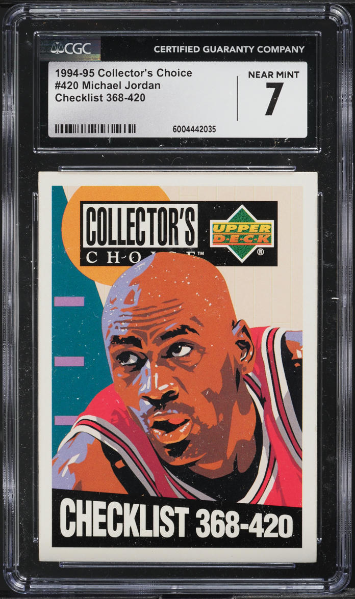 1994-95 Collector's Choice Checklist 368-420 Michael Jordan #420 CGC 7 NRMT
