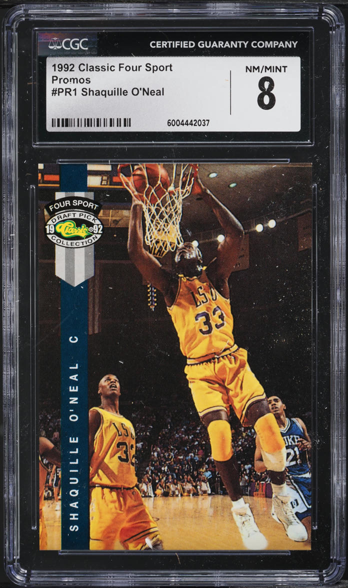 1992 Classic Four Sport Shaquille O'Neal CGC 8 NM-MT