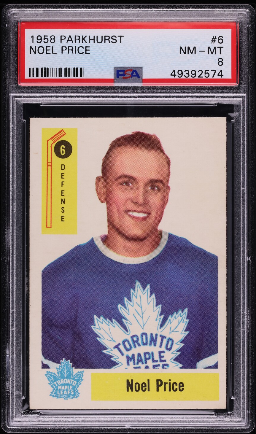 1958 Parkhurst Noel Price ROOKIE #6 PSA 8 NM-MT