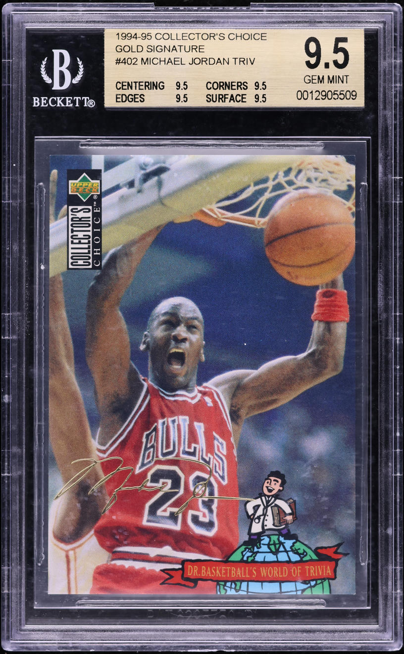 1994 Collector's Choice Gold Signature Michael Jordan #402 BGS 9.5 GEM MINT