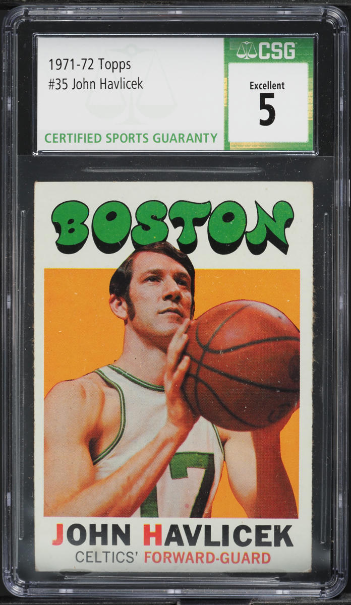 1971 Topps Basketball John Havlicek #35 CSG 5 EX