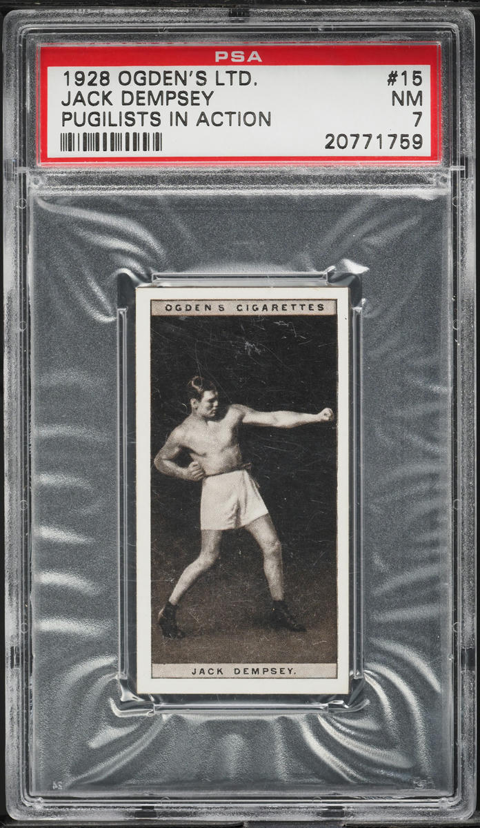 1928 Ogden's Ltd. Pugilists In Action Boxing Jack Dempsey #15 PSA 7 NRMT