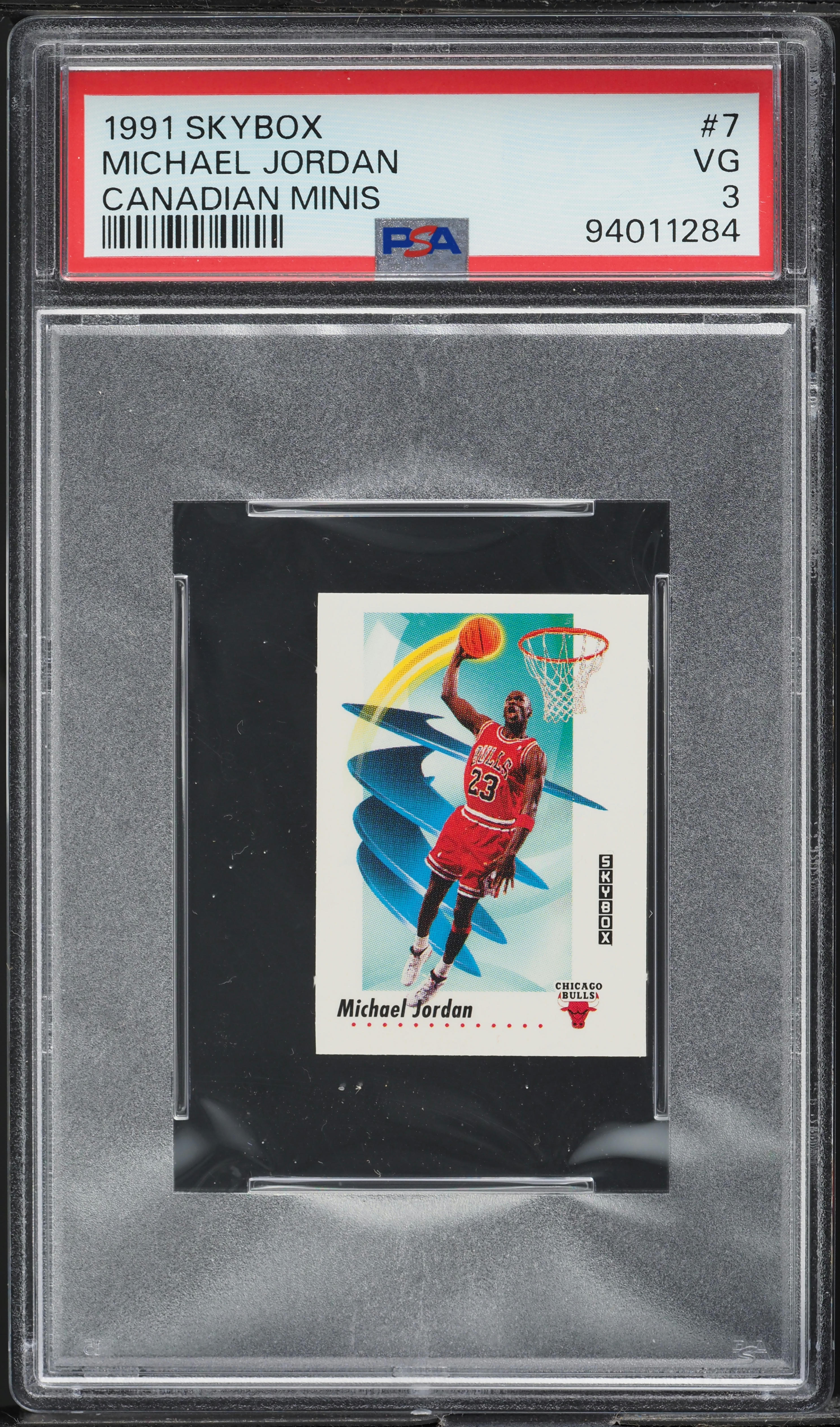 1991 Skybox Canadian Minis Michael Jordan #7 PSA 3 VG on Fanatics