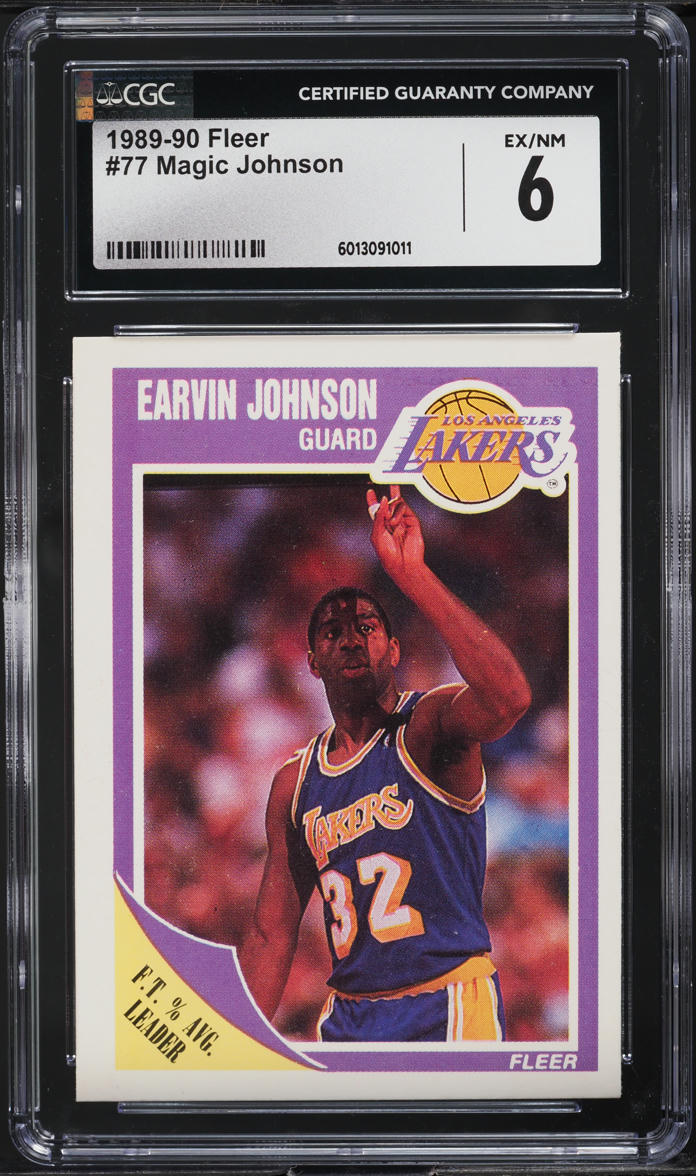 1989 Fleer Basketball Magic Johnson #77 CGC 6 EXMT