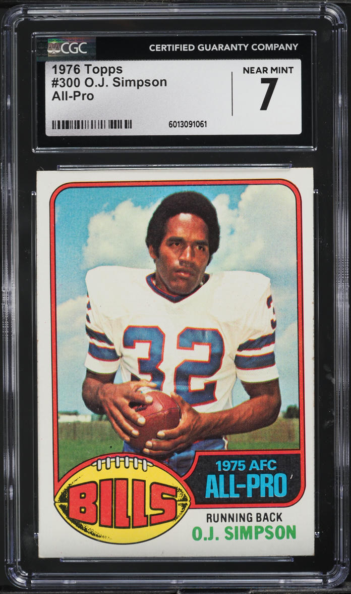 1976 Topps Football O.J. Simpson ALL-PRO #300 CGC 7 NRMT