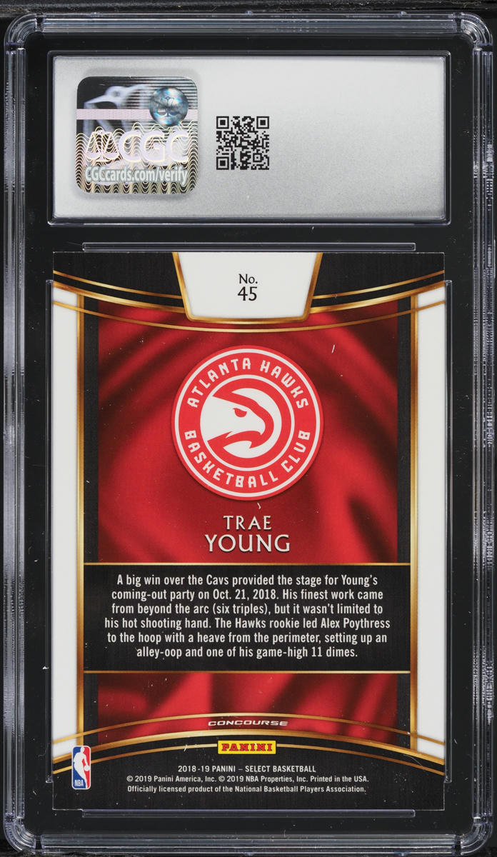 2018 Select Concourse Trae Young ROOKIE #45 CGC 9 MINT