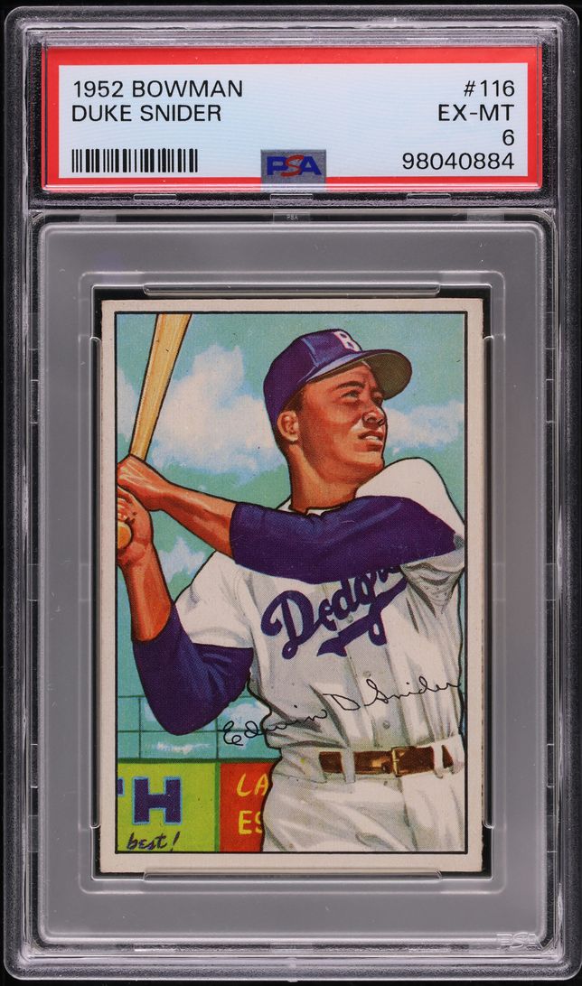 1952 Bowman Duke Snider #116 PSA 6 EXMT